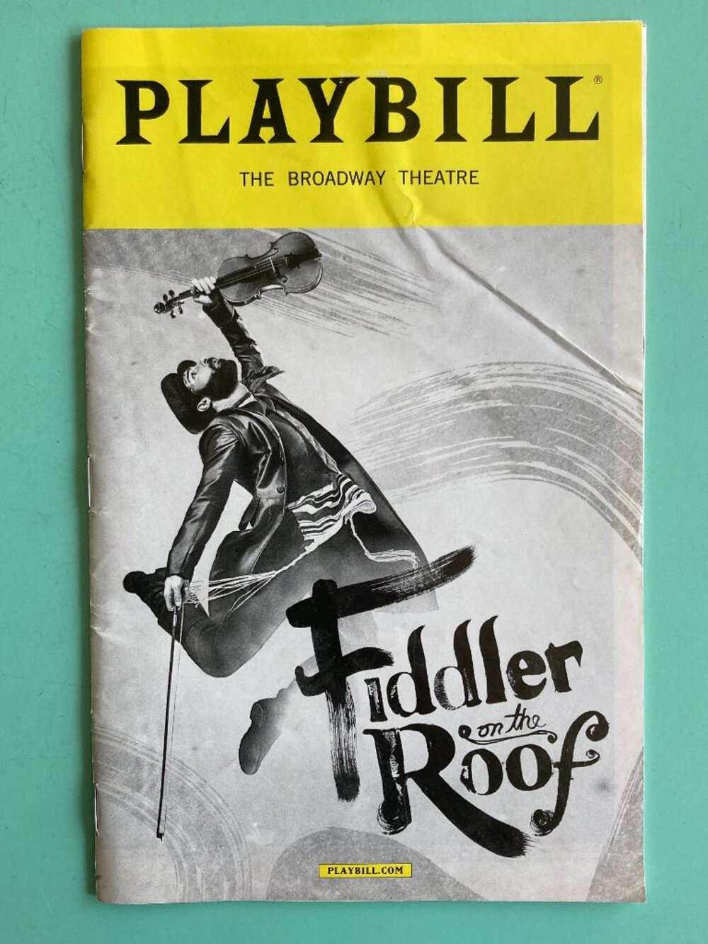 Creased Covers Playbill Fiddler on the Roof Danny Burstein Ticket Stapled 2016